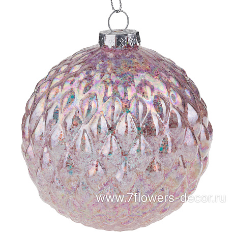 Елочная игрушка Шар (стекло), D10 см - фото 1