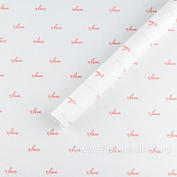 Бумага крафт белый "Классика Love", 70 смx10 м, 50 г/м2 - фото 1