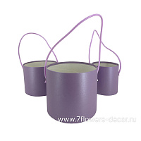 Коробка шляпная, D16xH14 см - D12xH12 см, набор (3 шт), без крышки - фото 1