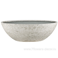 Кашпо Nobilis Marco "Scratch ash grey Oval" (файкостоун), 79x39,5xH26,5 см - фото 1