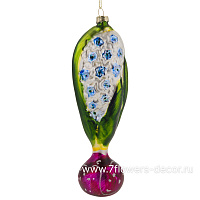 Елочная игрушка "Гиацинт" (стекло), H20 см - фото 1