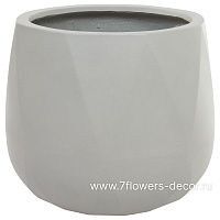 Кашпо Nobilis Marco "Diamond cold grey Jar" (файкостоун), D55хH48,5 см - фото 1