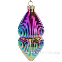 Елочная игрушка "Олива" (стекло), 6xH13 см - фото 1