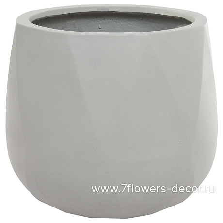 Кашпо Nobilis Marco Diamond cold grey Jar (файкостоун), D55хH48,5 см - фото 1