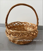 Корзина плетеная (ива), D23xH10/24 см