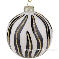 Елочная игрушка "Шар" (стекло), D8 см - фото 1