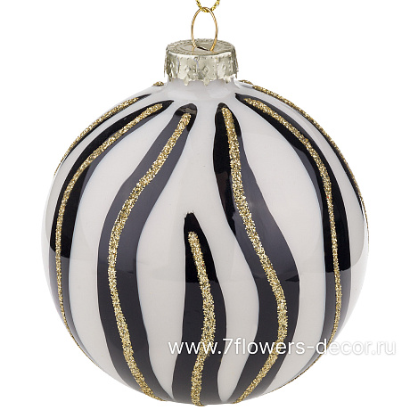 Елочная игрушка Шар (стекло), D8 см - фото 1
