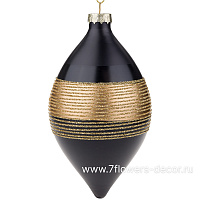 Елочная игрушка "Олива" (стекло), D6xH14,5 см - фото 1