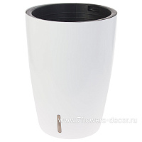 Кашпо PLANTA VITA "Vase Matt white" с автополивом (пластик), D28xH41 см - фото 1