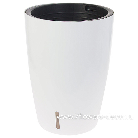 Кашпо PLANTA VITA Vase Matt white с автополивом (пластик), D28xH41 см - фото 1