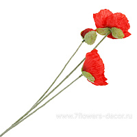 Цветок искусственный "Мак", H76 см - фото 1