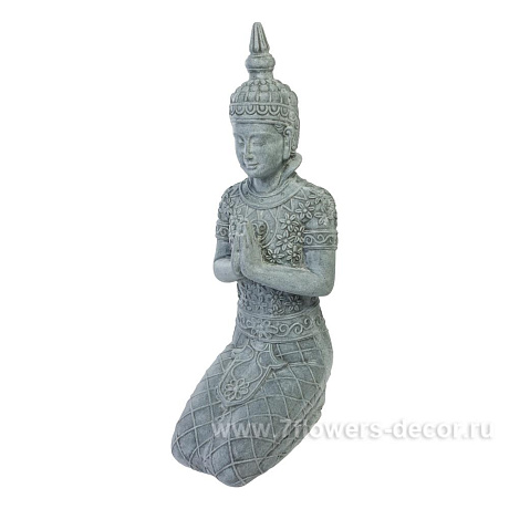 Фигура полистоун Nobilis Marco Pm-grey3 Buddha, 30x23хH68 см - фото 1