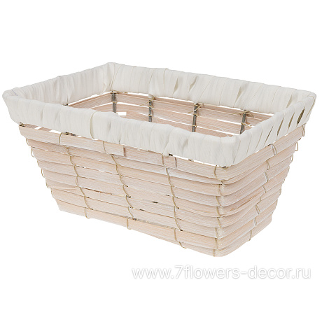 Кашпо плетеное (пластик), 20х12хН10 см - фото 2