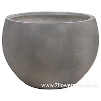 Кашпо Nobilis Marco "Umber grey Round" (файберглас), D45хH33 см - фото 1
