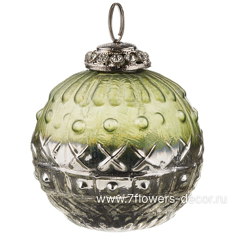 Елочная игрушка Шар (стекло), D8 см - фото 1