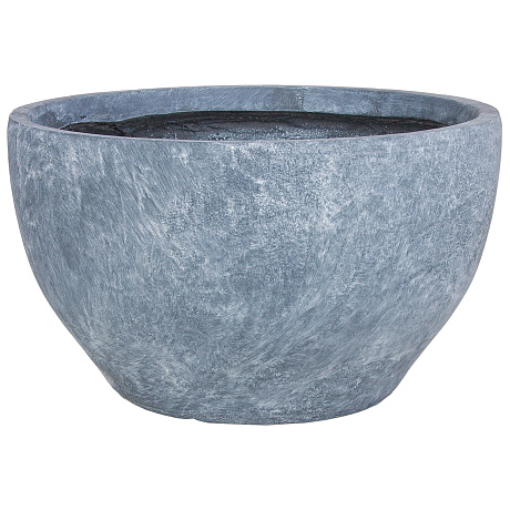 Кашпо Nobilis Marco Stone graphite Round (файберглас), D31,5хH18 см - фото 1