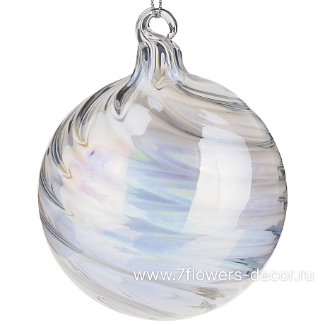 Елочная игрушка Шар (стекло), D8 см - фото 1