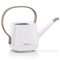 Лейка Lechuza "Watering Can Yula white/taupe semigloss" (пластик), 1,7 л - фото 1