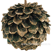 Елочная игрушка "Шар" (дерево), D11 см - фото 1