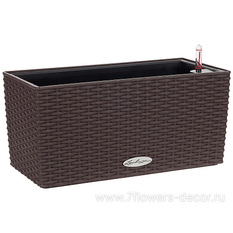 Кашпо Lechuza Balconera Cottage 40 Complete mocha (пластик), 40x19xH19 см - фото 1