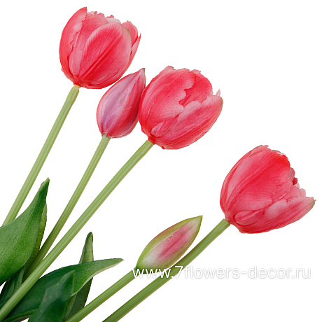 Букет цветов искусственных Тюльпан, H46 см, с силиконовым покрытием - фото 2