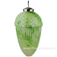 Елочная игрушка "Желудь" (стекло), H13 см - фото 1