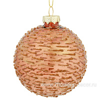 Елочная игрушка "Шар" (стекло), D8 см - фото 1