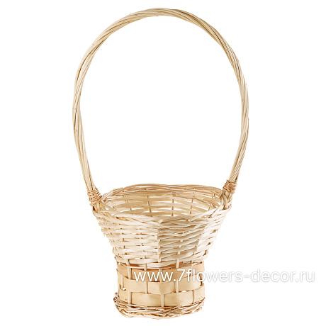 Корзина плетеная (ива), D28xH23/58 см - фото 1