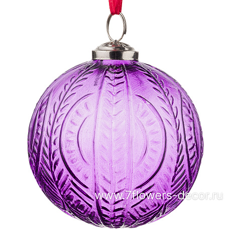 Елочная игрушка Шар (стекло), D10 см - фото 1