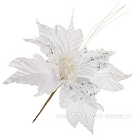 Цветок искусственный "Пуансеттия" (ткань), D30 см - фото 1