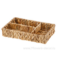 Кашпо плетеное для хранения (водный гиацинт), 31х21хН6 см - фото 1