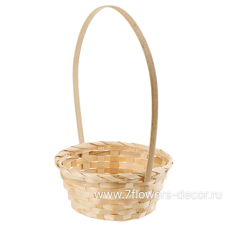 Корзина плетеная (бамбук), D19xH9/32 см - фото 1
