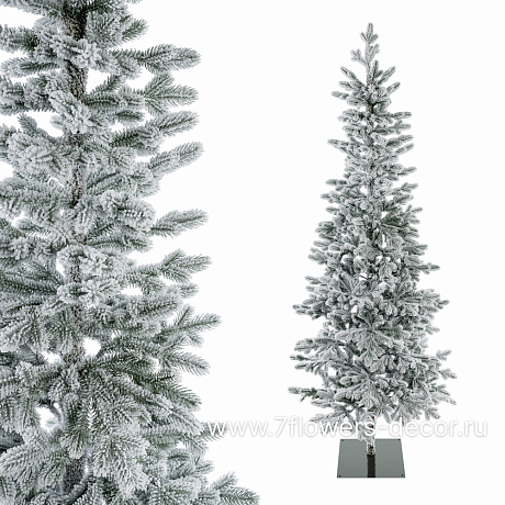 Ель искусственная заснеженная Тикко (ПЭ), D75xH185 см - фото 1