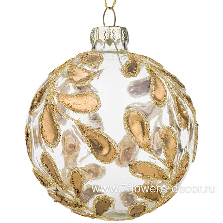 Елочная игрушка Шар (стекло), D8 см - фото 1