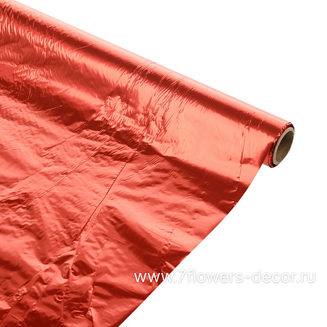 Полисилк одноцветный Металлик, красный, 100 см/20 м - фото 1