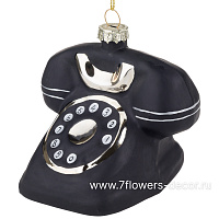 Елочная игрушка "Телефон" (стекло), 9x7,5xH8 см - фото 1