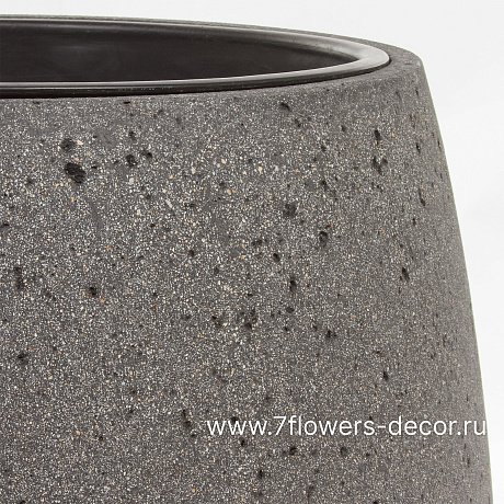 Кашпо Nobilis Marco Plain laterite grey Tall Jar (файкостоун), D52хH50 см, с тех.горшком - фото 2