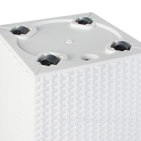 Кашпо PLANTA VITA Conic Twist white с автополивом (пластик), 30х30хH57 см - фото 3
