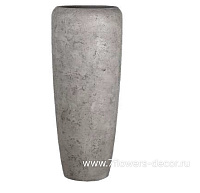 Кашпо Nobilis Marco "Rough Grey Vase" (полистоун), D34xH97 см - фото 1
