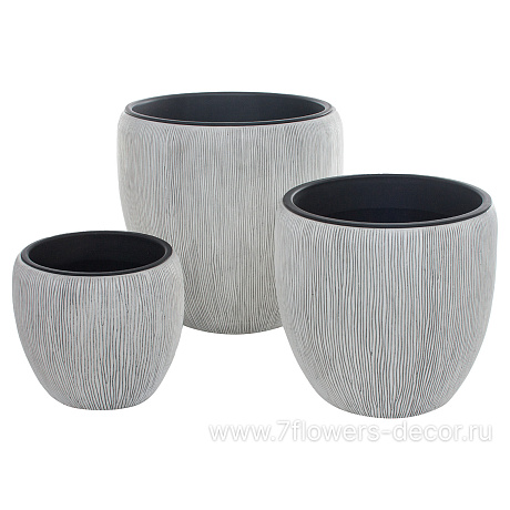 Кашпо полистоун Nobilis Marco Pmw-b/ivory Jar, D49хH46 см с тех.горшком - фото 3