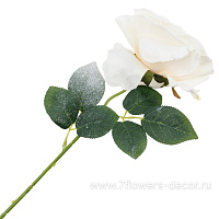 Цветок искусственный заснеженный "Роза", H52 см - фото 1