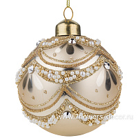 Елочная игрушка "Шар" (стекло), D8 см - фото 1