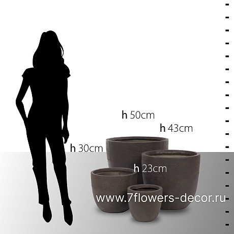 Кашпо Nobilis Marco Pixels Round (GRC), D25xH23 см - фото 5