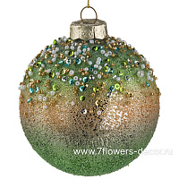 Елочная игрушка "Шар" (стекло), D8 см - фото 1