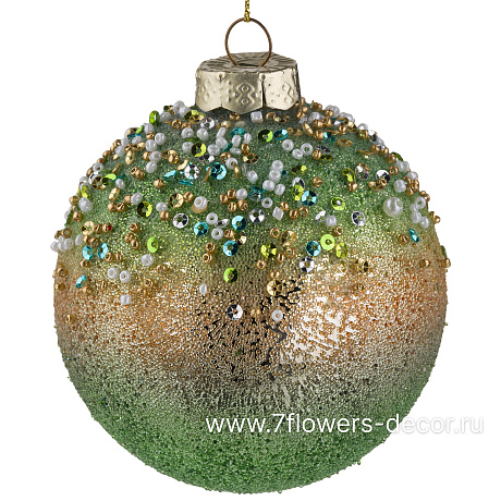 Елочная игрушка Шар (стекло), D8 см - фото 1