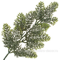 Ветка искусственная еловая заснеженная (пластик), H48 см - фото 1