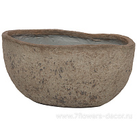 Кашпо Nobilis Marco "Stone Grey Oval" (файкостоун), 61x35xH30 см - фото 1