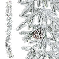 Гирлянда искусственная еловая заснеженная (пластик), 270 см - фото 1
