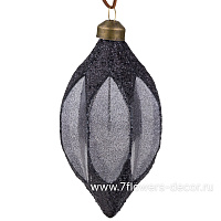 Елочная игрушка "Олива" (стекло), 7xH14 см - фото 1