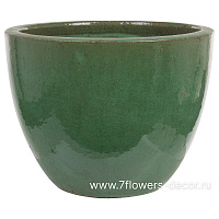 Кашпо Nobilis Marco "Sea green Round" (керамика), D28хН23 см - фото 1